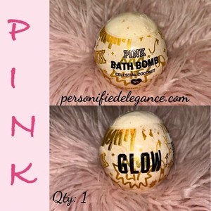 NEW PINK Glow Celestial Coconut Bath Bomb Full Size 4.6 oz RARE & HTF