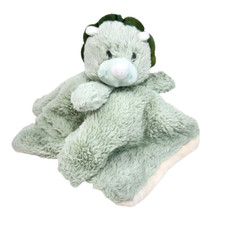 KELLYTOY BABY GREEN DINOSAUR SECURITY BLANKET STUFFED ANIMAL PLUSH SOFT RATTLE