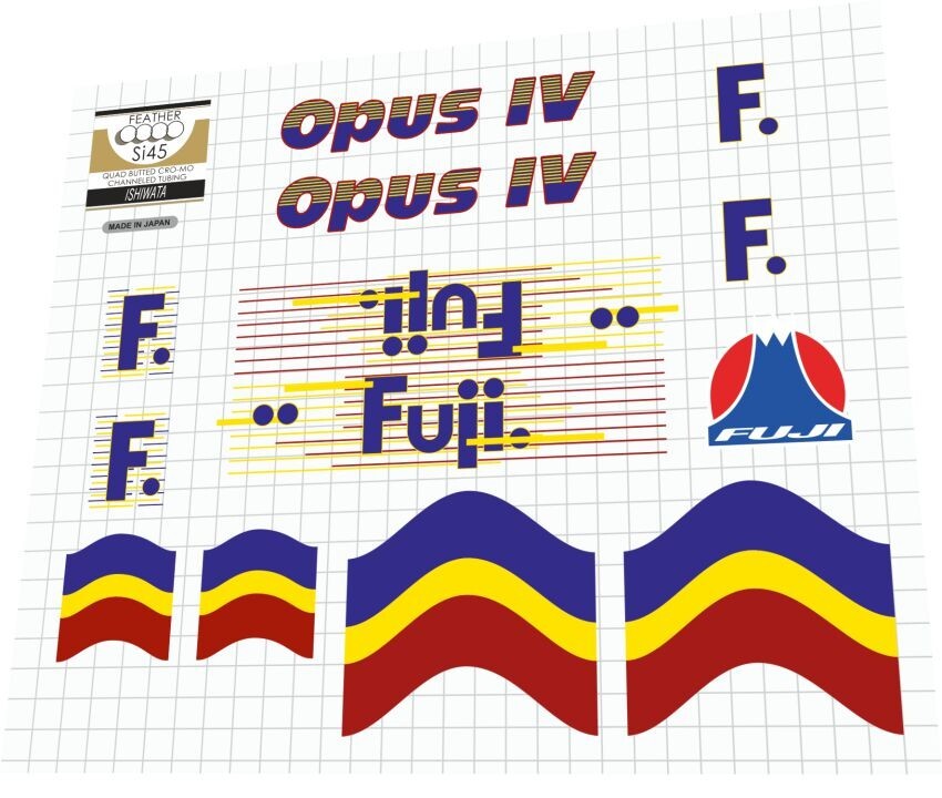 Fuji Opus IV 1988 FRAME DECAL SET | eBay