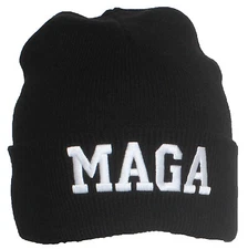 Best Winter Hats Adult USA Made Trump Embroidered MAGA Tight Knit Beanie