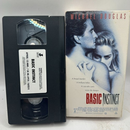 Basic Instinct VHS 1992 Michael Douglas Sharon Stone Thriller Drama Rated R - Picture 3 of 4