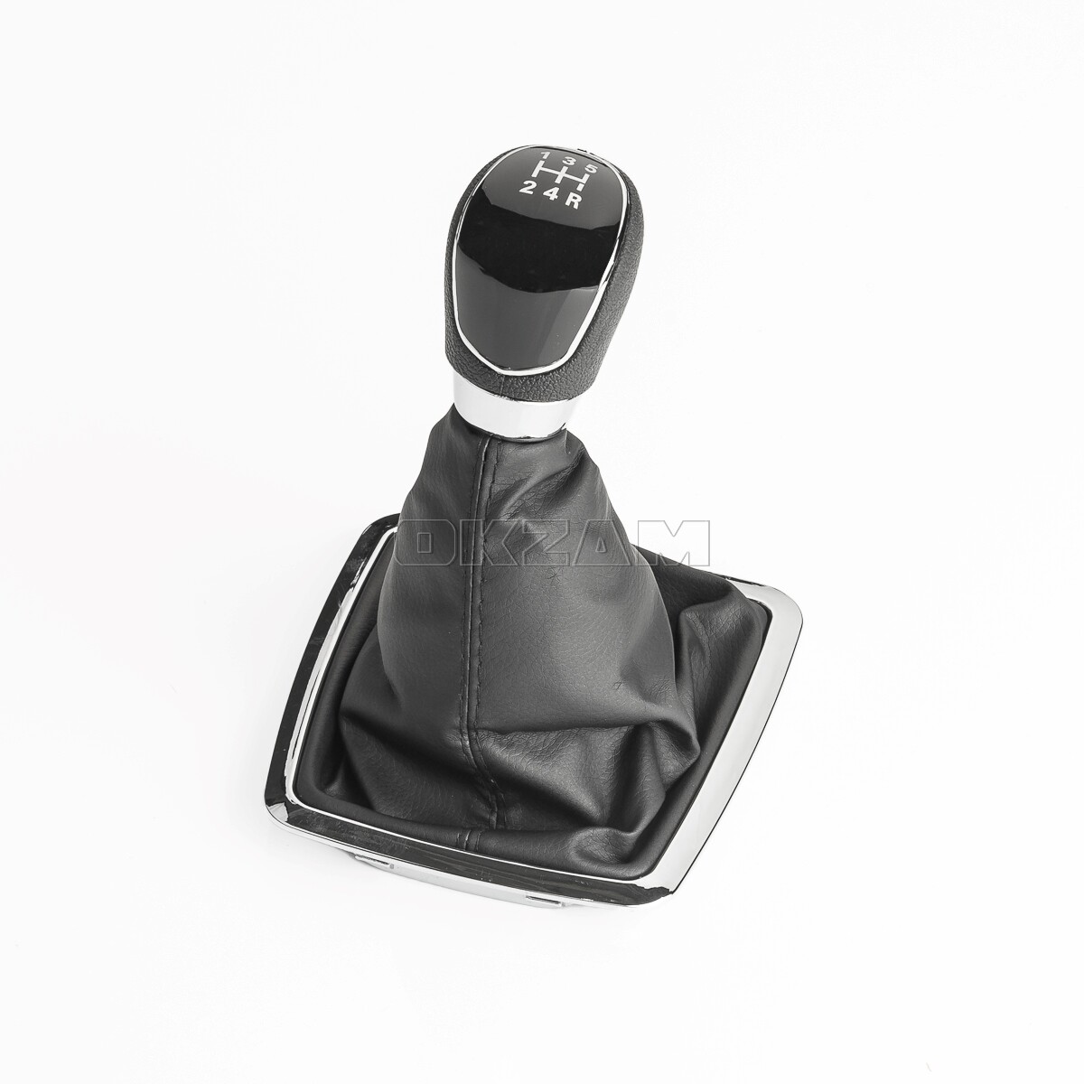 Housses Levier De Vitesse + Frein à Main Pour Opel Astra G (1998-2009) - Cuir Gris Clair Et Noir