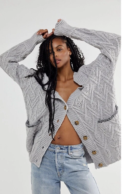 Cable-knit cardigan