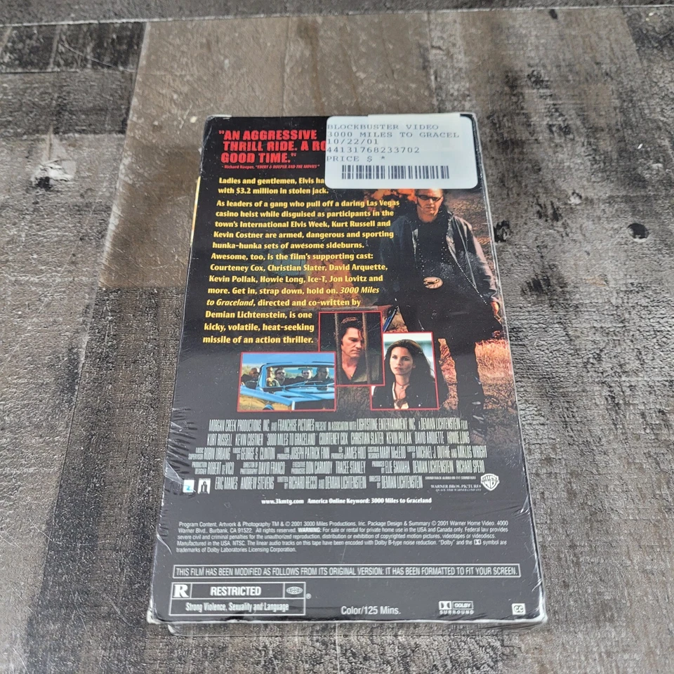 3000 Miles to Graceland (VHS, 2001) Kevin Costner Kurt Russell NEW SEALED - Image 2 of 4