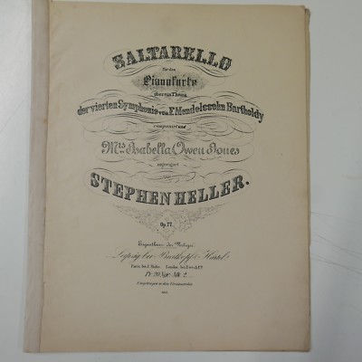 Klavier solo STEPHEN HELLER Saltarello op.77