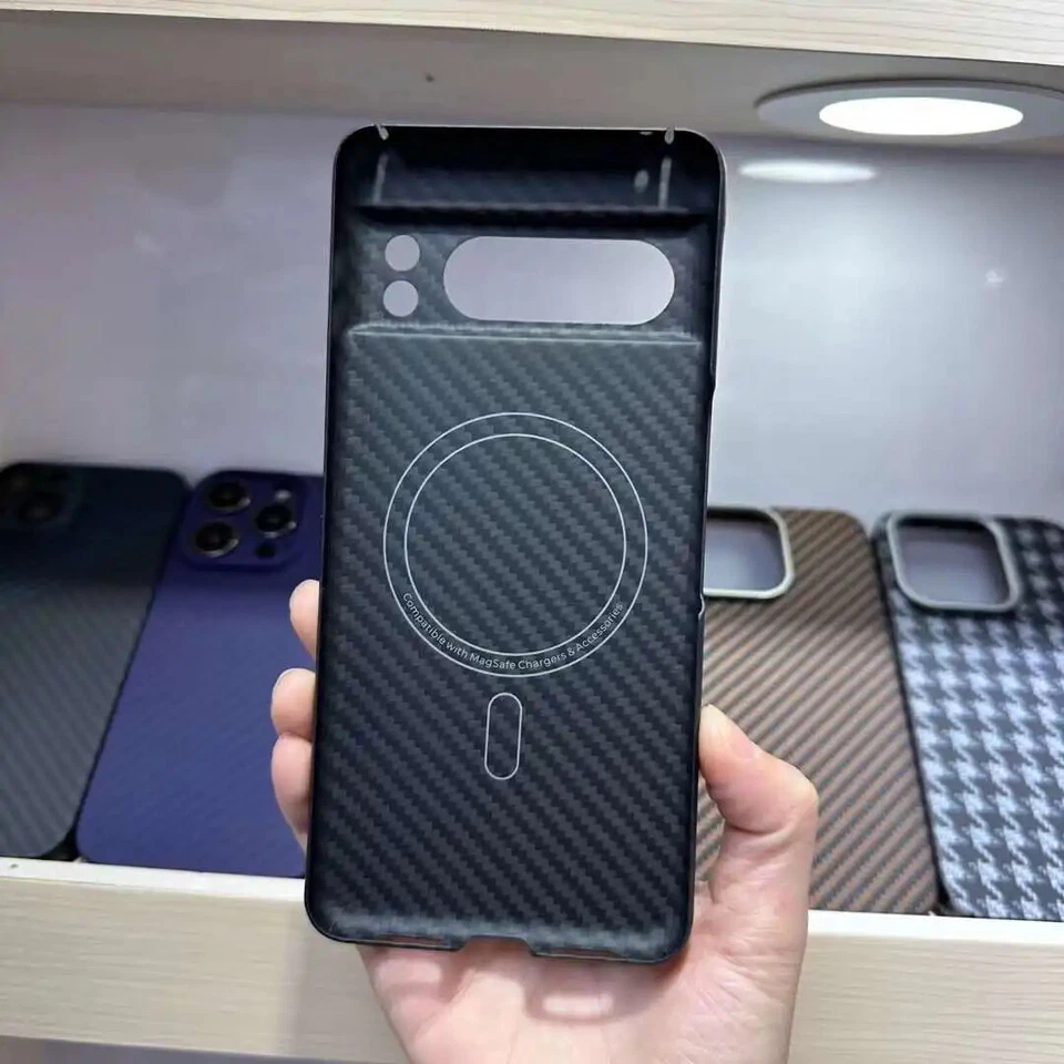 100% Carbon Fiber Armor Cover fr Google Pixel 8 Pro Matte Hard Slim Magsafe Case - Image 4 of 4