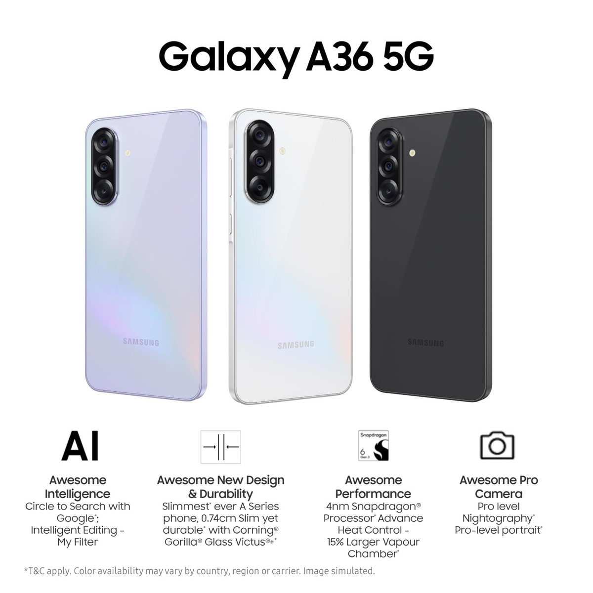 Samsung Galaxy A36 5G SM-A366E/DS 128 GB (6 GB) Dual SIM