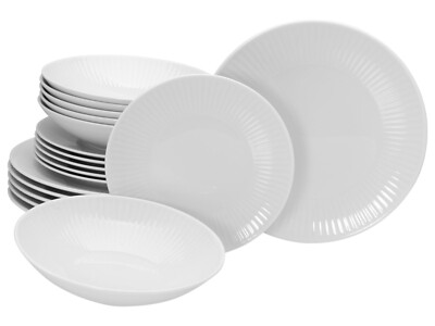 CreaTable - Valencia - Tellerset 18-tlg (Weiss)