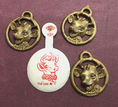 Lot Of 4 Elsie Borden Advertising & Collectable Items; Incl 3 Keychain Charms