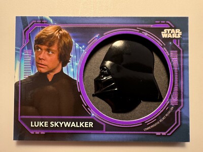 Topps Helmet Medallion Relic Card Luke Skywalker Darth Vader Helmet HM-LV 10/25