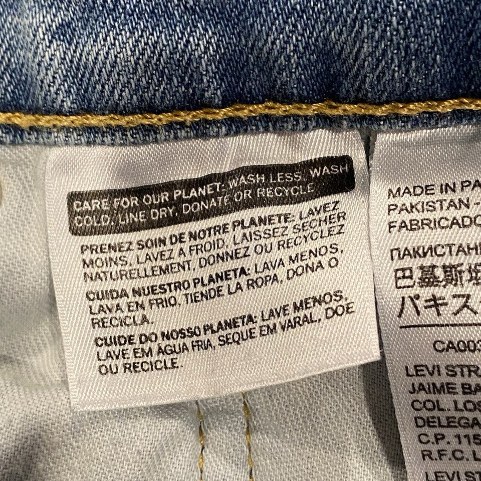 Levi Strauss 514 Denim Jeans Men’s Size W 34 L 32 Straight Stretch