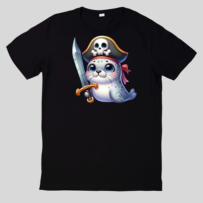 T-Shirt Niedliche Tierpiraten Baumwolle Fun Spaß Sprüche Lustig Cartoon