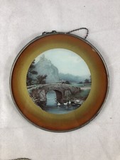 Man on a Bridge, Watch Ducks, Castle in Background Flue Cover
