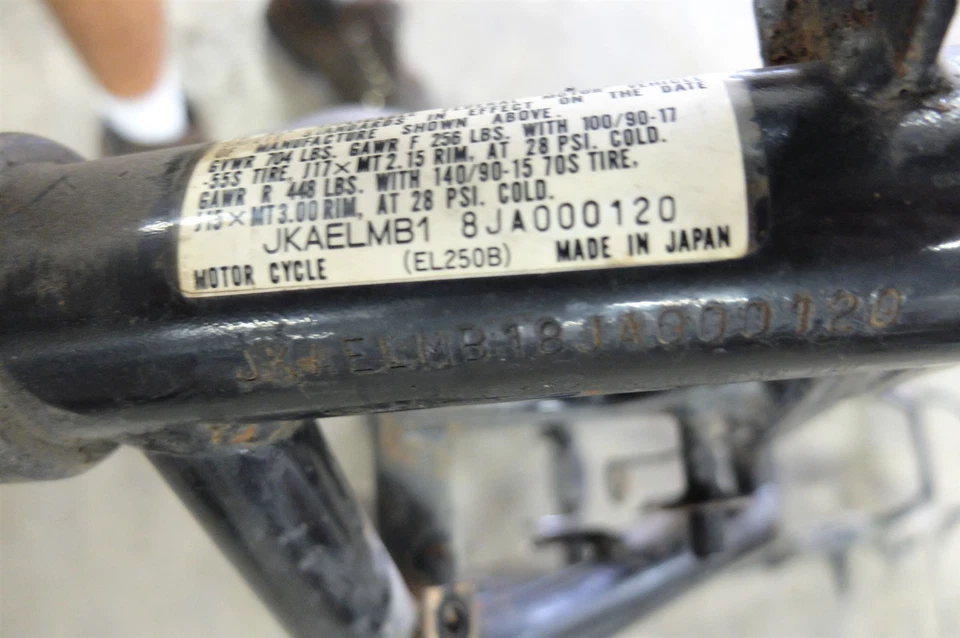 88 Kawasaki EL 250 EL250 B Eliminator frame chassis - Изображение 4 из 4