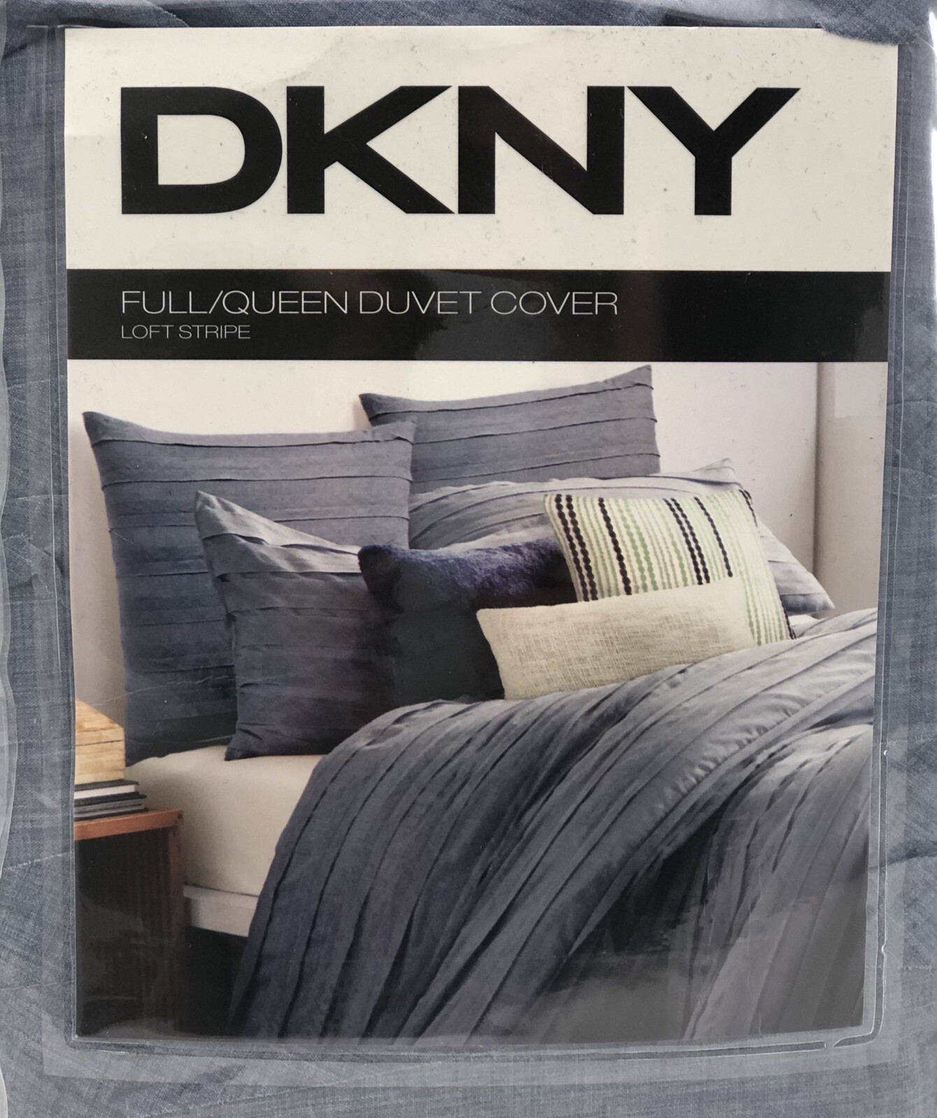 DKNY Loft Stripe Pleated INDIGO BLUE 