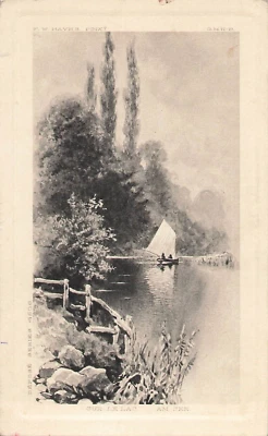 CP ILLUSTREE SUR LE LAC - BATEAU VOILE - 31739 - Photo 1/2