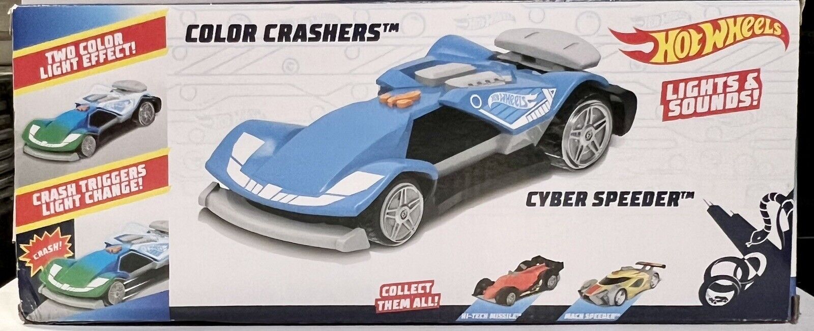 Hot Wheels Color Crashers Cyber Speeder Motorized Toy Vehicle