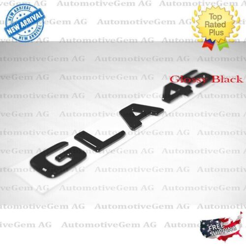 GLA45 AMG Emblem Glossy Black Rear Trunk Letter Logo Badge Sticker OEM Mercedes - Bild 2 von 3