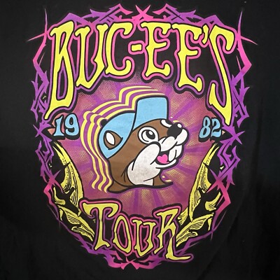 Bucees Official Black Neon Pink World Tour 1982-2021 Gas Station Buckey Men s 2X