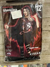 NWT Fun World Hooded Poncho Ghost Face Adult Costume One Size