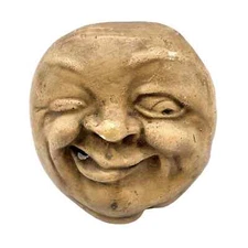 Admiration Cigars Antique Chalkware Man in the Moon Matchsafe Wall Plaque c 1910