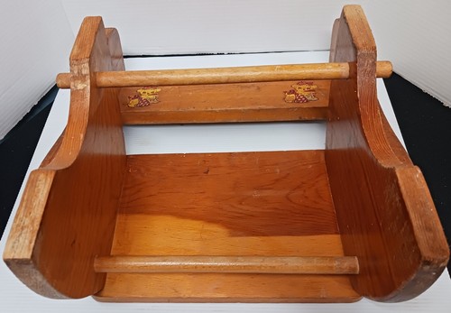 Vintage 1960's Child's Chair Step Stool Foldable Wood 14" wide "Step or Sit" - Picture 10 of 16