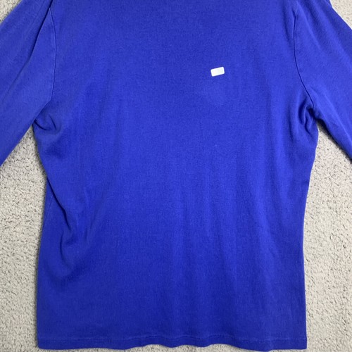 St Johns Bay Top Womens Large Blue Long Sleeve Pullover Blouse Shirt Cotton - Picture 12 of 14