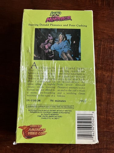 Land Of The Minotaur (VHS, 1987, Color) Devils Man Half Man Half Beast Rare HTF - Picture 2 of 6