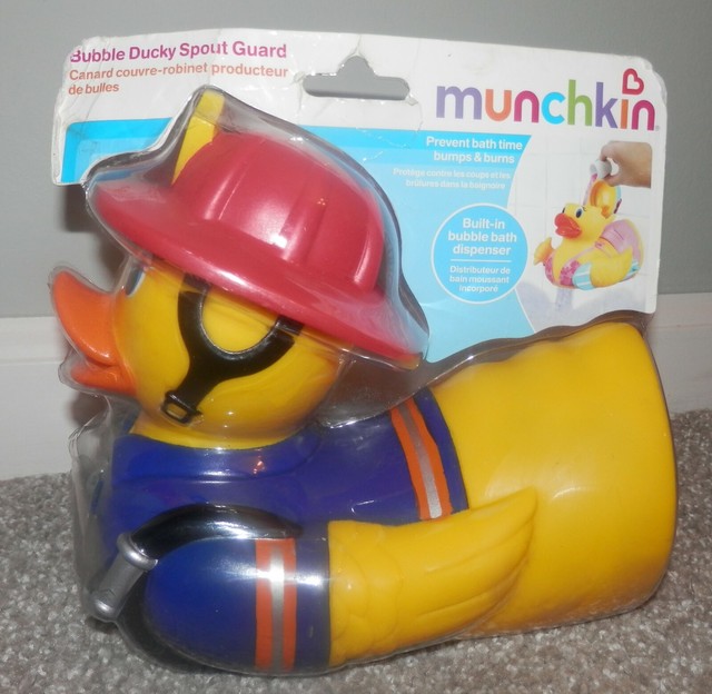 Munchkin Bubble Ducky Spout Guard Bubble Bath Dispenser Firefighter