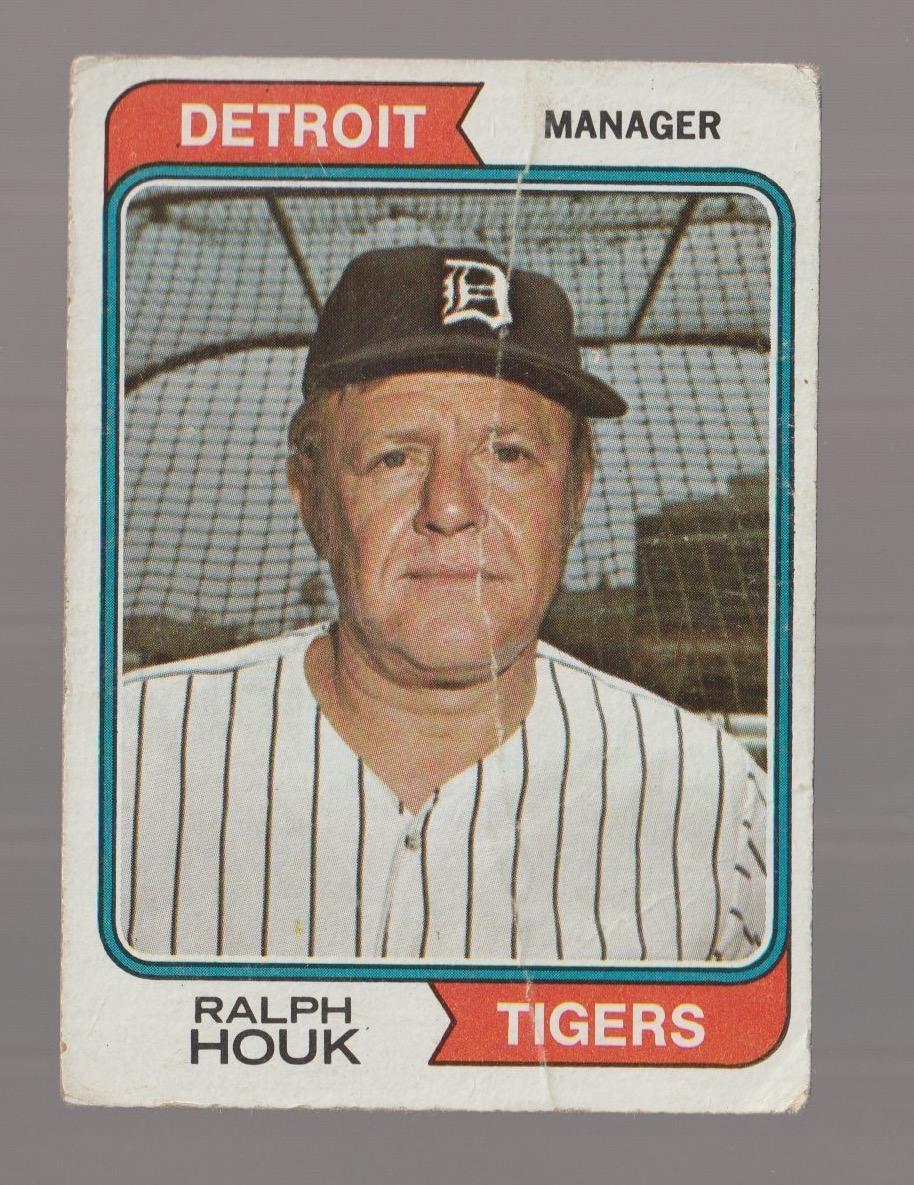 1974 Topps Ralph Houk Detroit Tigers #578 Poor (crease)