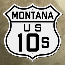 Montana US route 10S highway marker road sign shield Yellowstone Trail 1926