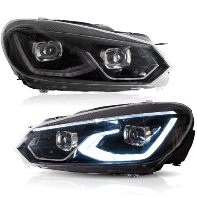 Voll-LED-Scheinwerfer mit Startanimation für G0lf VI MK6 2008 2013 Sequential
