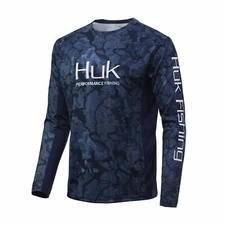 Huk Men's Icon X Current Camo LS Vented Shirt H1200143 - Choose Size / Color