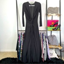 Windsor Black Slit Twist Maxi Dress