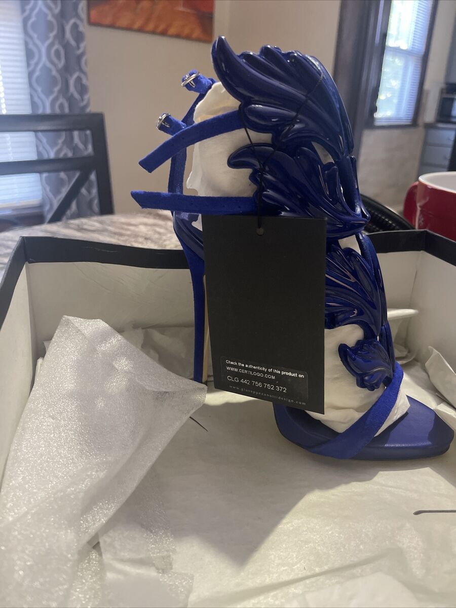 Giuseppe Zanotti Cruel Summer 110 Blue Setter Wing Strap Giuseppe Zanotti Cruel Summer 110 Blue Setter Wing Strap