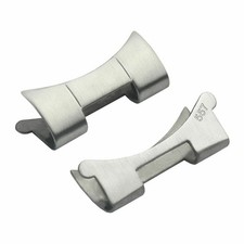2 - 557 END PIECE LINK OYSTER WATCH BAND FOR 34MM ROLEX 15000 15200 19MM BRUSH