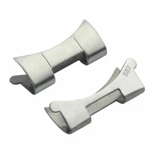 2 - 557 END PIECE LINK OYSTER WATCH BAND FOR 34MM ROLEX 15000 15200 19MM BRUSH