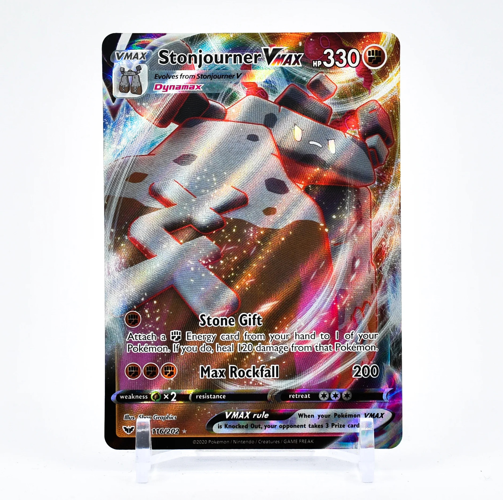 Stonjourner Vmax - 116/202 Sword & Shield Ultra Rare Pokemon - NM/MINT