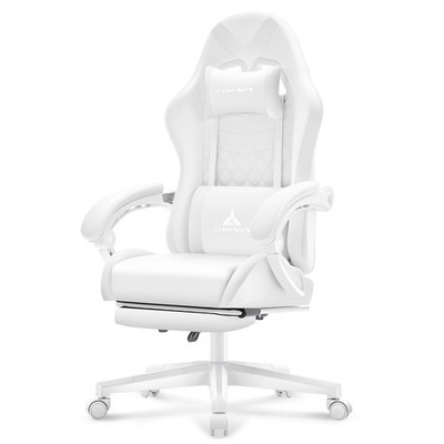 Tukaka White Gaming Chairergonomic Massage Computer Office Desk Chair