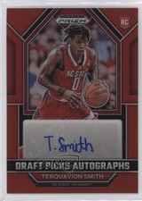 2023-24 Panini Prizm Draft Picks Red 14/149 Terquavion Smith #DPA-TQS Auto 5i2