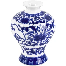 Ceramic Vase - Handcrafted Blue and White Porcelain from Jingdezhen China,