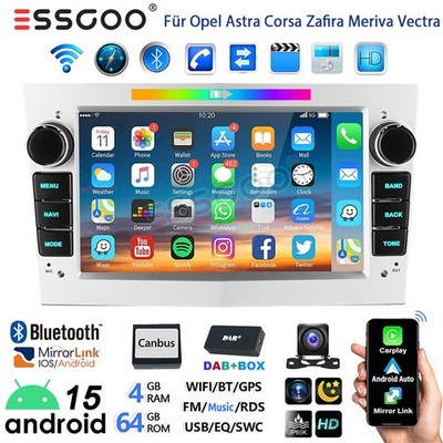 DAB+ Für Opel Corsa D 2006-2014 Android 15 4+64GB GPS Autoradio Carplay Navi KAM