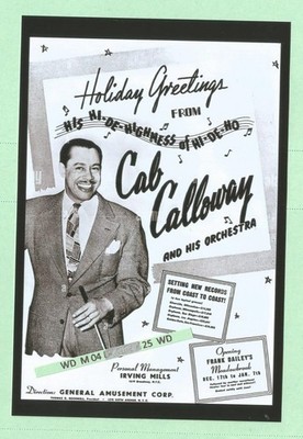 Found 4X6 PHOTO of Old Cab Calloway the Famous COTTON CLUB Band Leader