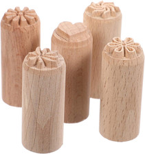 Natural Clay Natural Clay 5Pcs Wood Pottery Tools Stamps Decorative Stamp Hand C