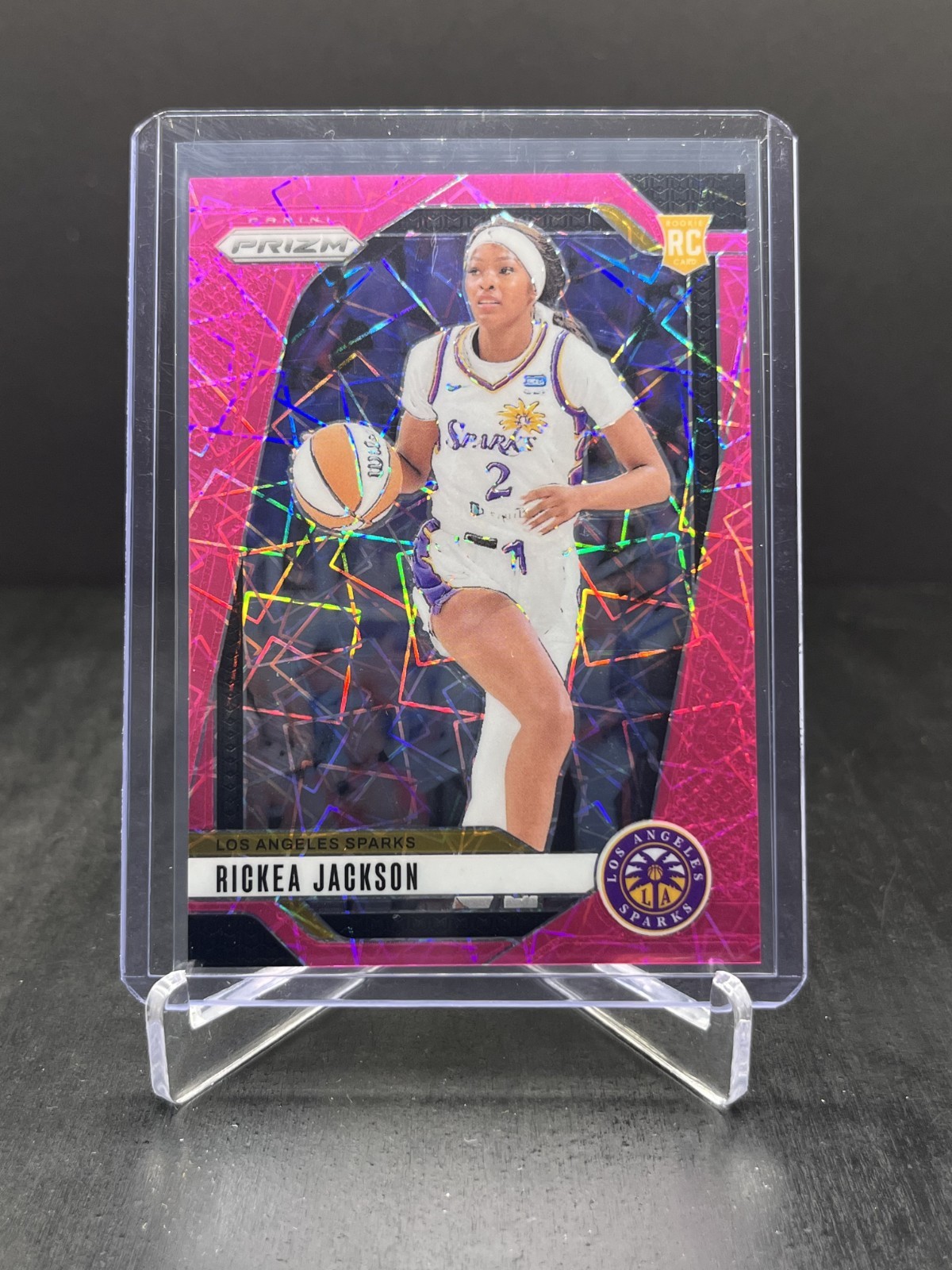 2024 Panini Prizm WNBA Rickea Jackson RC Rookie Pink Velocity 73/79 #60