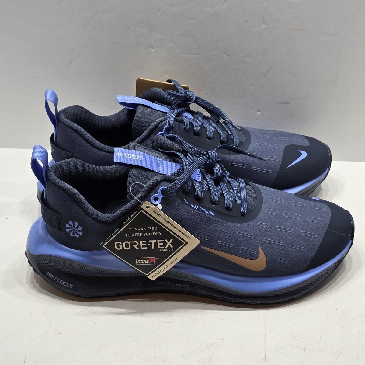 Nike Reactx Infinity RN4 GORE-TEX Wmns 9.5 Blue Waterproof Running