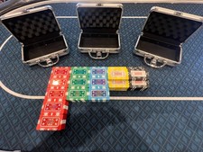 High Denomination Poker Plaques Set Redtooth Premier 160 Plaques 3Cases 20k‑500k