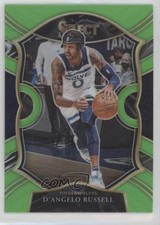 2020-21 Panini Select Concourse Neon Green Prizm 10/75 D'Angelo Russell #18 rf2