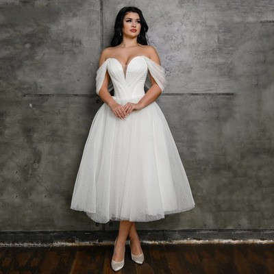 ivory flowy maxi dress Long Sleeve Lace Wedding Dresses Off the Shoulder Ivory Beach Wedding Dress AWD1147 main image 1