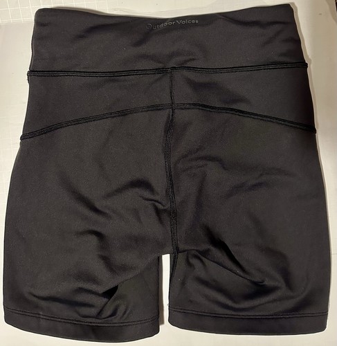 Outdoor Voices Damen Freizeit Biker Shorts schwarz hohe Taille Aufwärmen Größe: Small - Bild 2 von 5